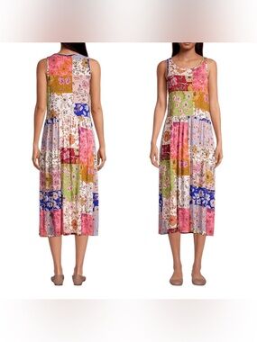 Johnny Was Cosmo Patchwork Dress Small - boho,cottagecore,RARE,fairycore,whimsy